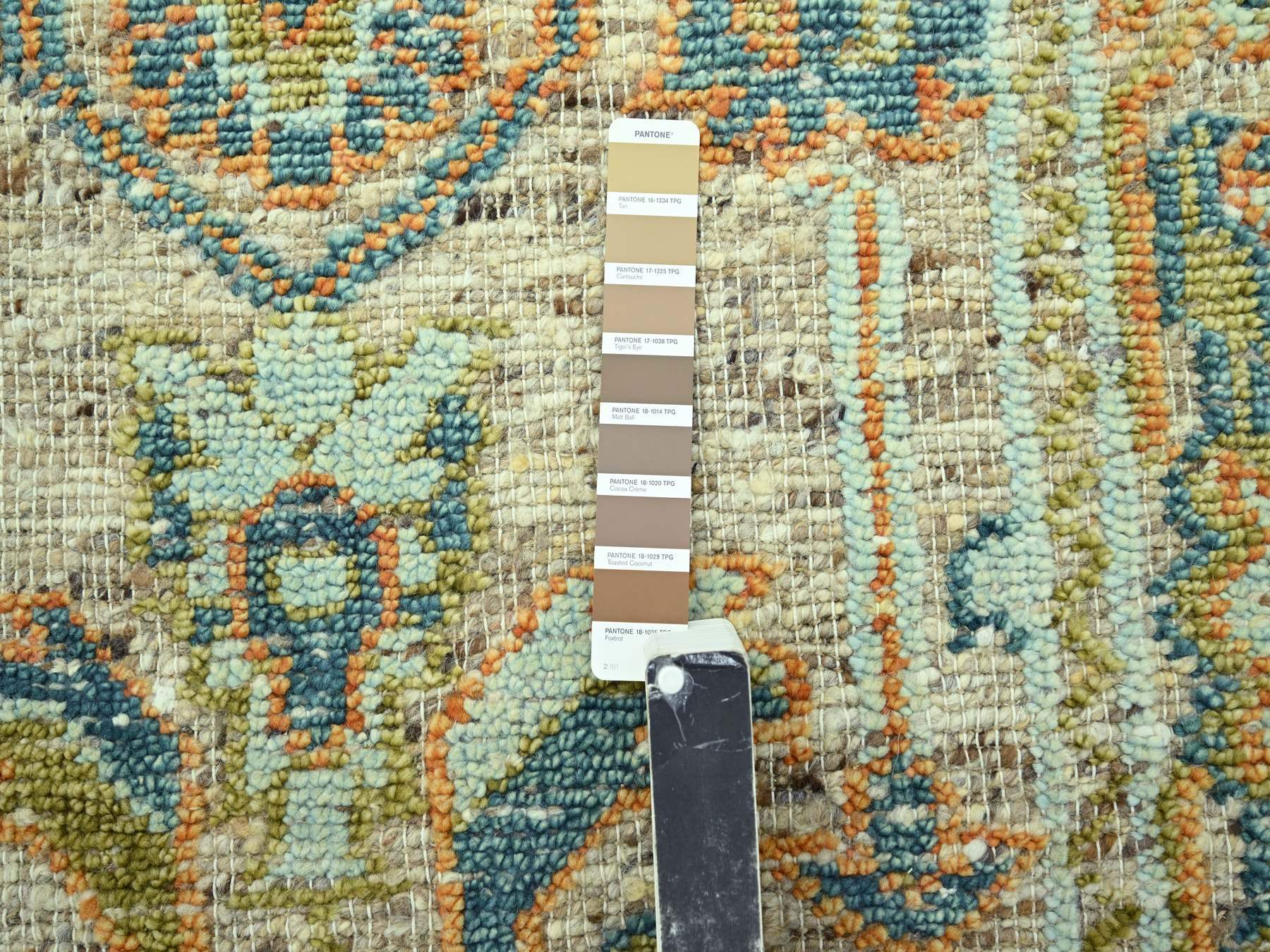 Oushak Oushak hand-knotted wool runner in Brown, 4'2" x 12'3" — SKU O077026 (view 4)