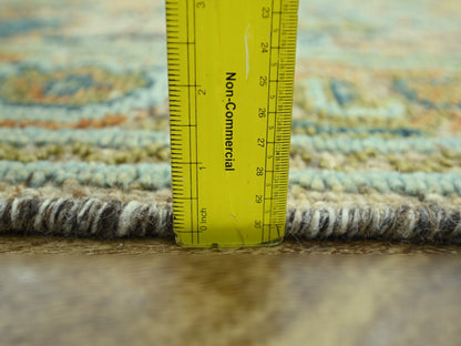 Oushak Oushak hand-knotted wool runner in Brown, 4'2" x 12'3" — SKU O077026 (view 6)