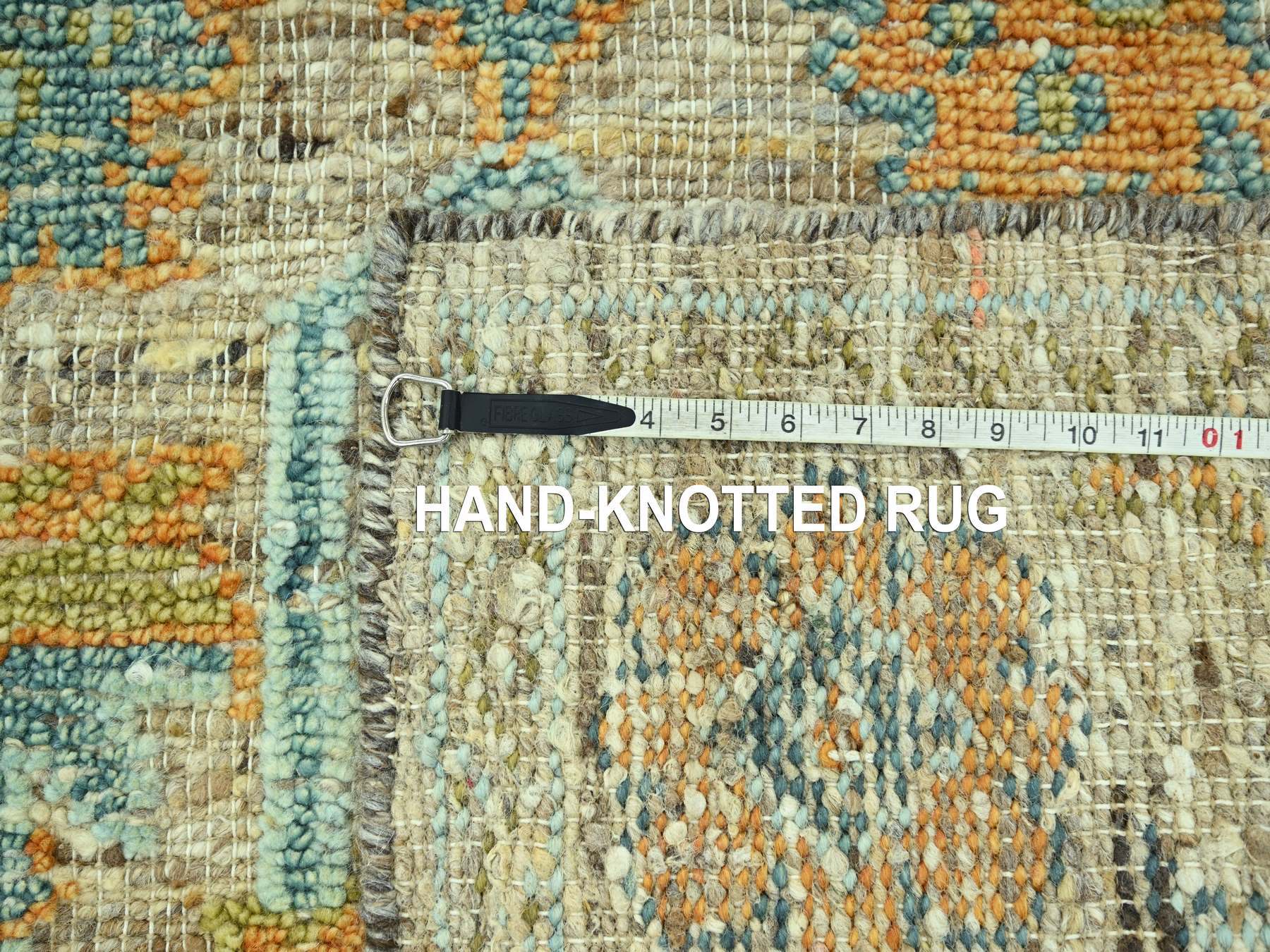 Oushak Oushak hand-knotted wool runner in Brown, 4'2" x 12'3" — SKU O077026 (view 7)