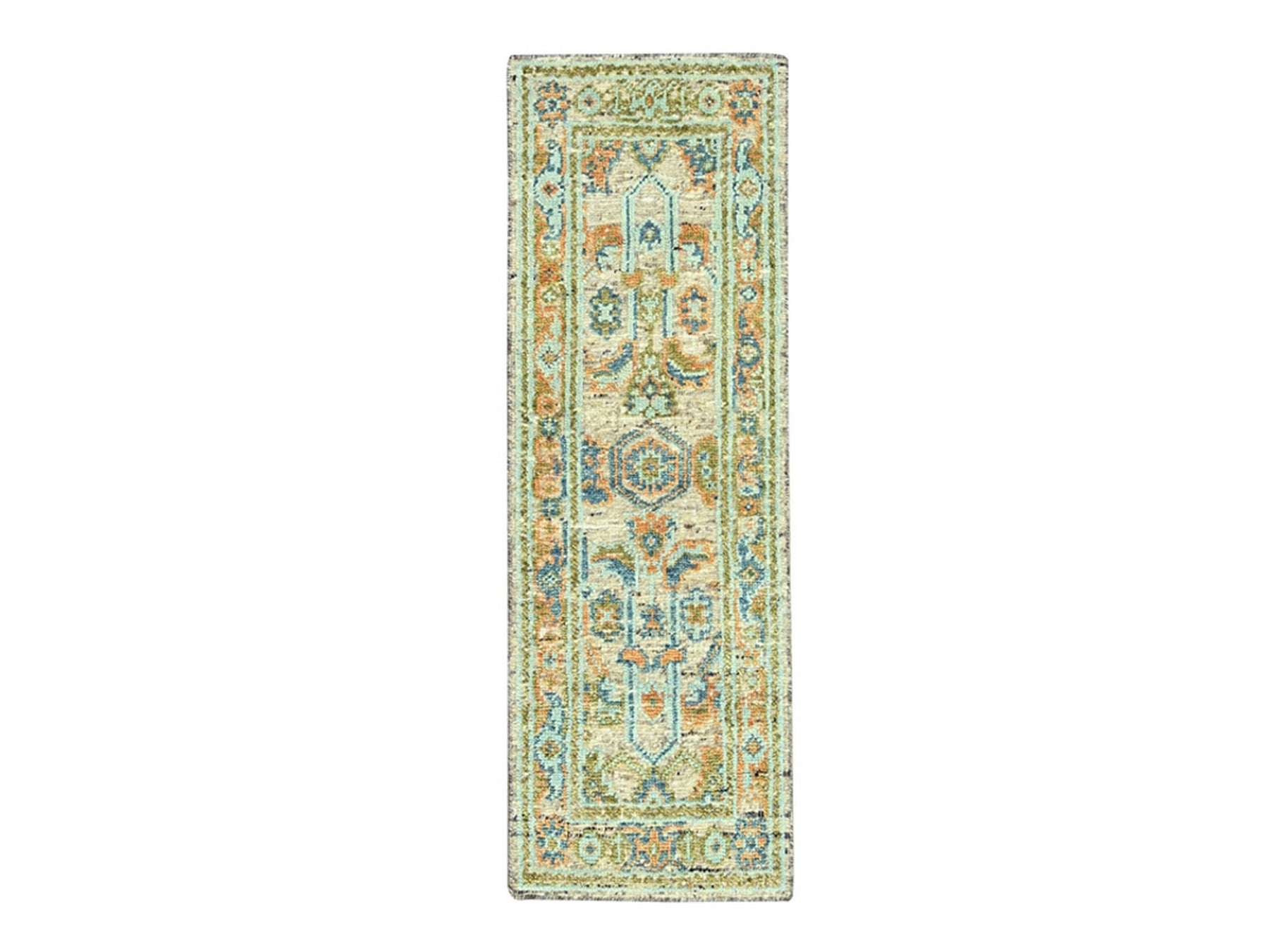 Oushak Oushak hand-knotted wool runner in Brown, 2'7" x 6'2" — SKU O077028