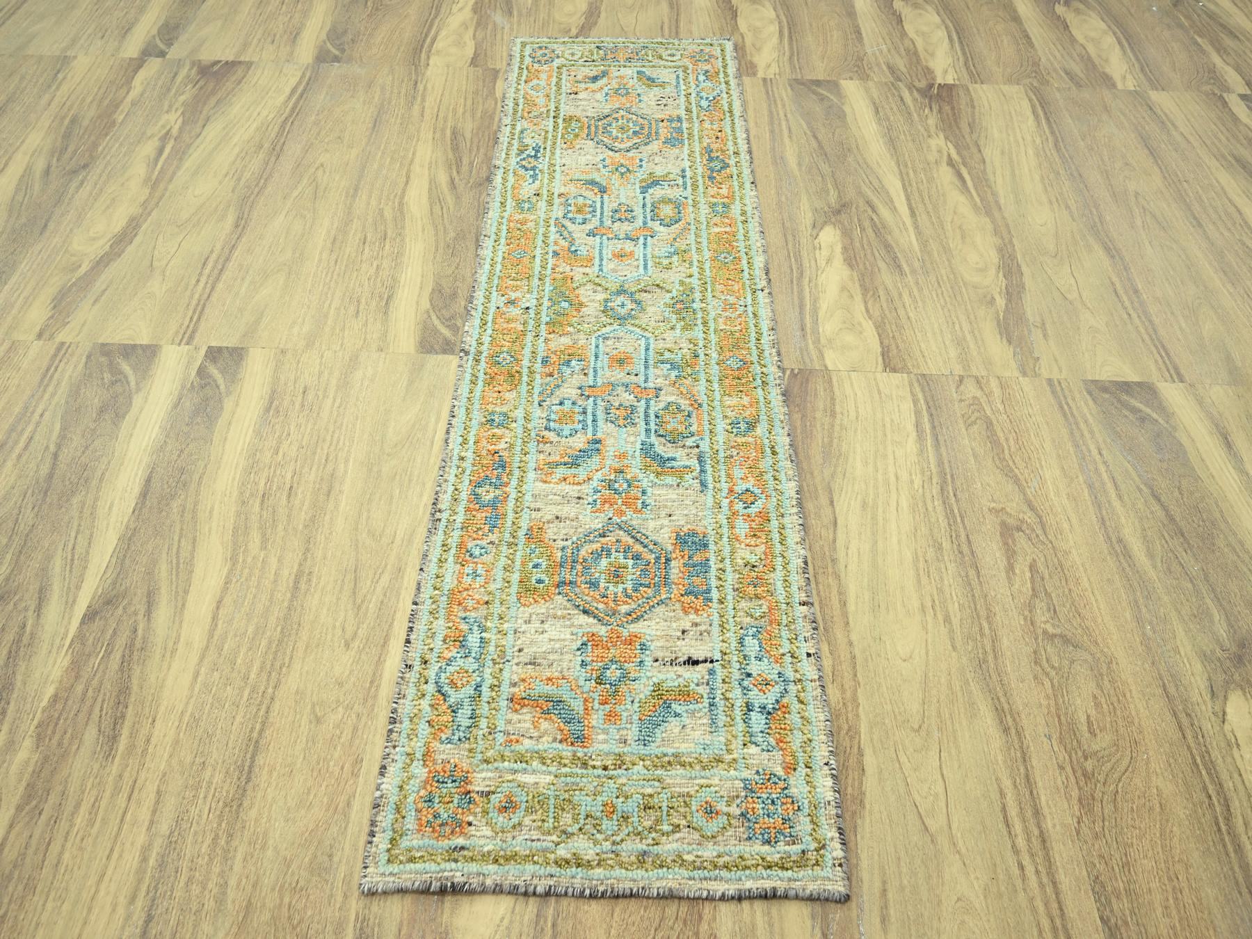 Oushak Oushak hand-knotted wool runner in Brown, 2'7" x 8' — SKU O077031 (view 2)