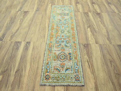 Oushak Oushak hand-knotted wool runner in Brown, 2'6" x 8' — SKU O077033 (view 2)
