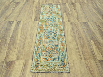 Oushak Oushak hand-knotted wool runner in Brown, 2'7" x 8'1" — SKU O077034 (view 2)