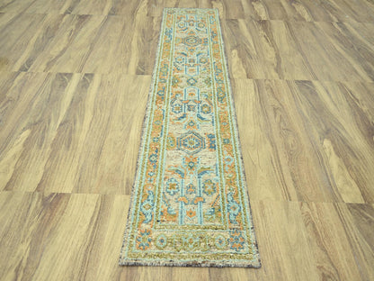 Oushak Oushak hand-knotted wool runner in Brown, 2'7" x 10' — SKU O077035 (view 2)