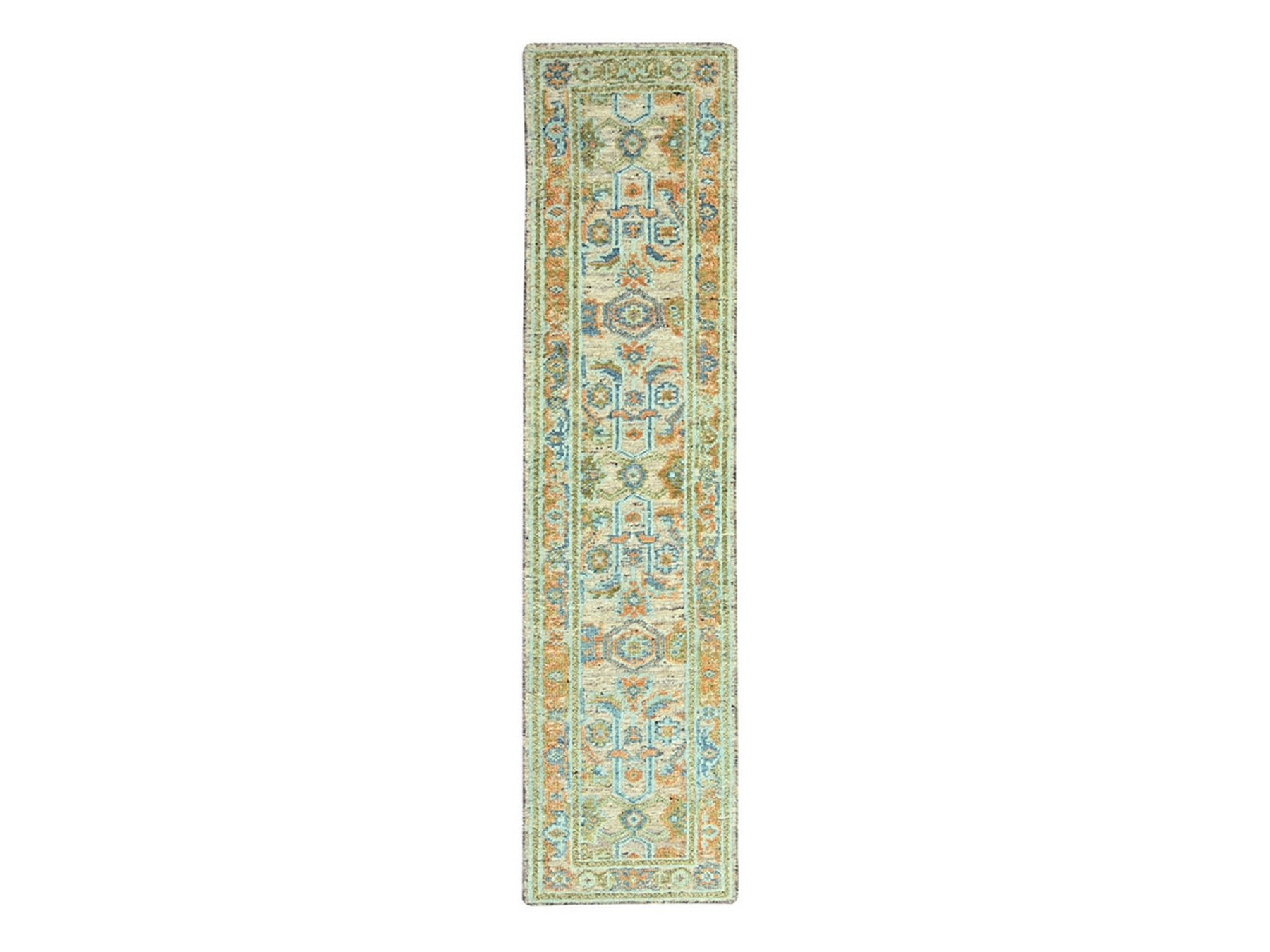 Oushak Oushak hand-knotted wool runner in Brown, 2'7" x 12' — SKU O077037