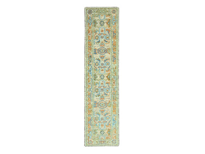Oushak Oushak hand-knotted wool runner in Brown, 2'7" x 12' — SKU O077037