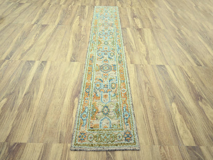 Oushak Oushak hand-knotted wool runner in Brown, 2'7" x 12' — SKU O077037 (view 2)
