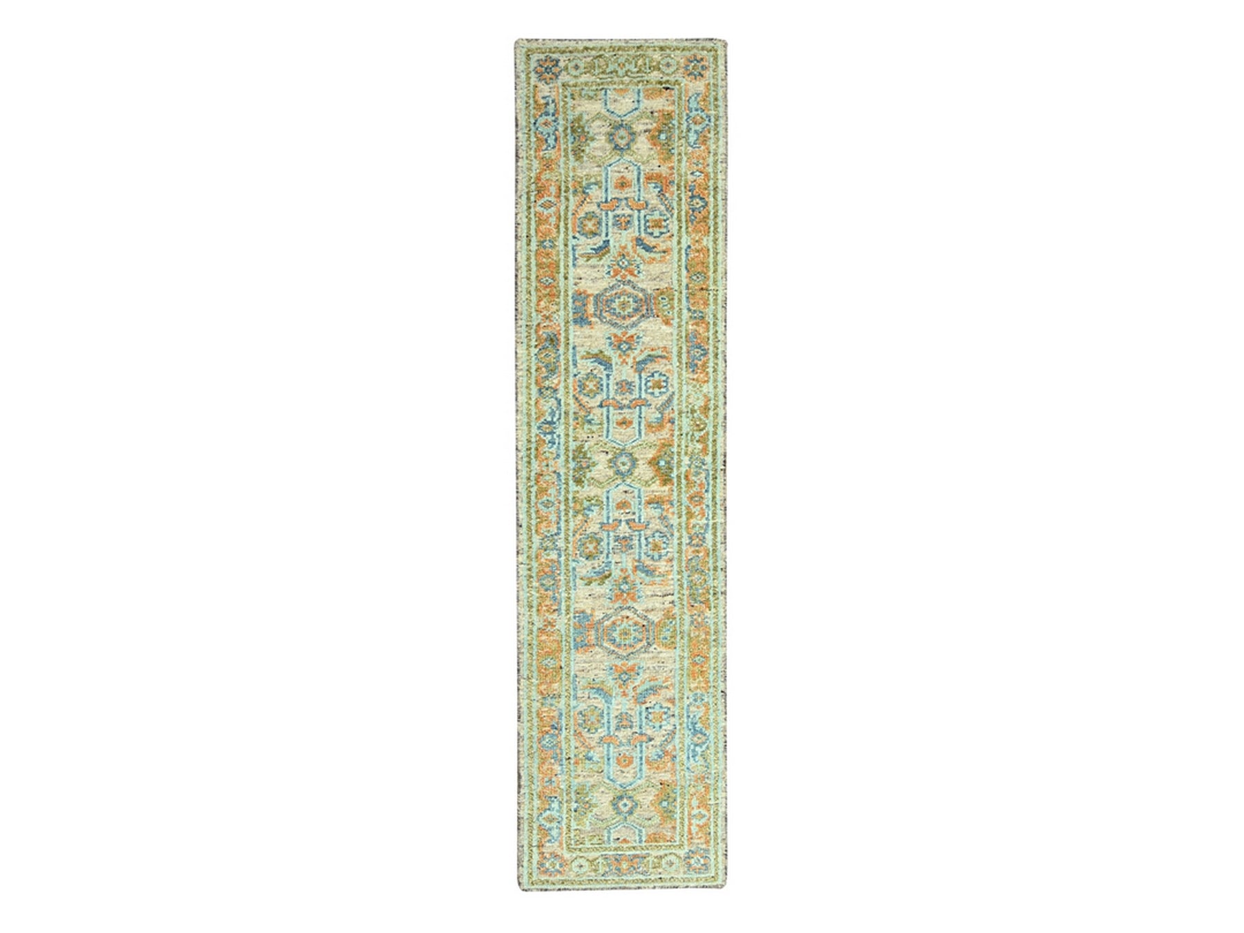 Oushak Oushak hand-knotted wool runner in Brown, 2'6" x 12' — SKU O077038