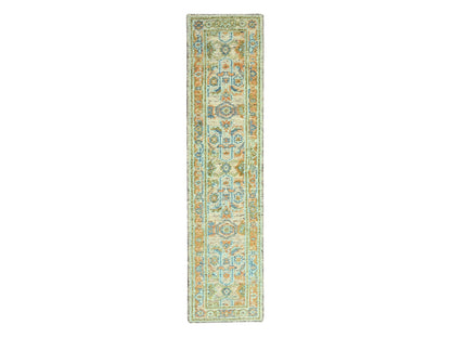 Oushak Oushak hand-knotted wool runner in Brown, 2'6" x 12' — SKU O077038