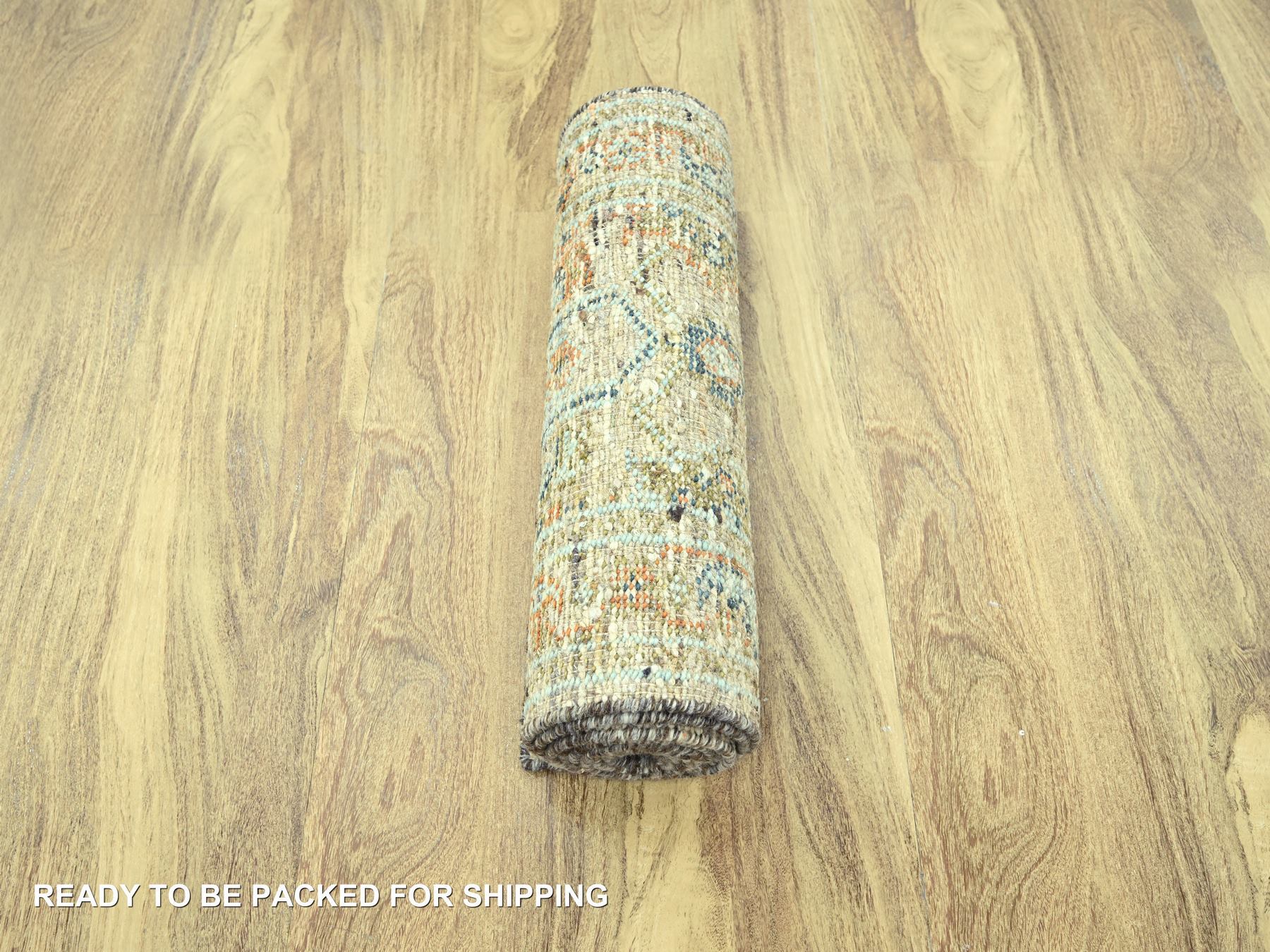 Oushak Oushak hand-knotted wool runner in Brown, 2'6" x 12' — SKU O077038 (view 5)