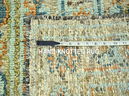 Oushak Oushak hand-knotted wool runner in Brown, 2'6" x 12' — SKU O077038 (view 7)