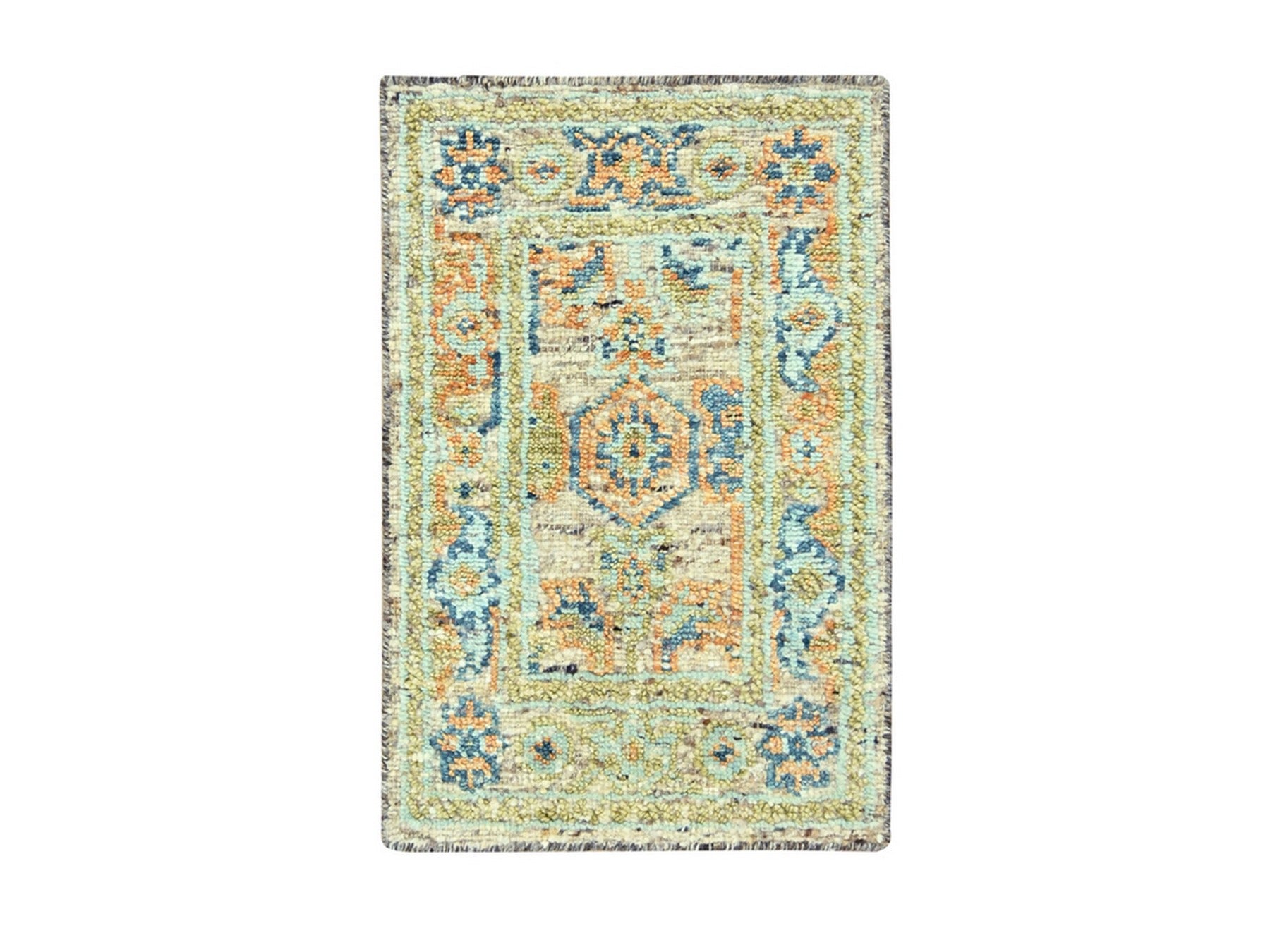 Oushak Oushak hand-knotted wool rug in Brown, 2'2" x 3'2" — SKU O077039