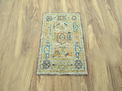 Oushak Oushak hand-knotted wool rug in Brown, 2'2" x 3'2" — SKU O077039 (view 2)