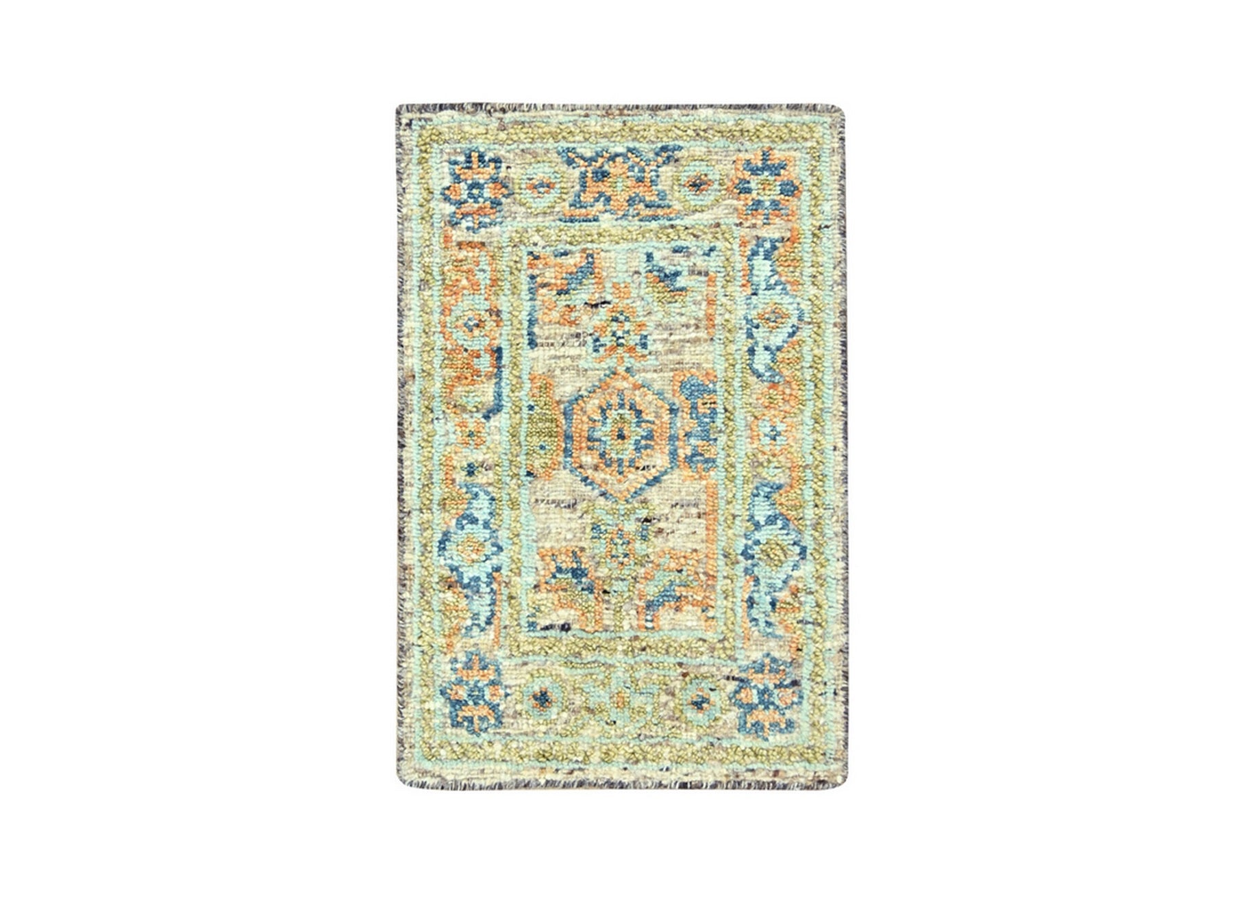 Oushak Oushak hand-knotted wool rug in Brown, 2'2" x 3'1" — SKU O077040