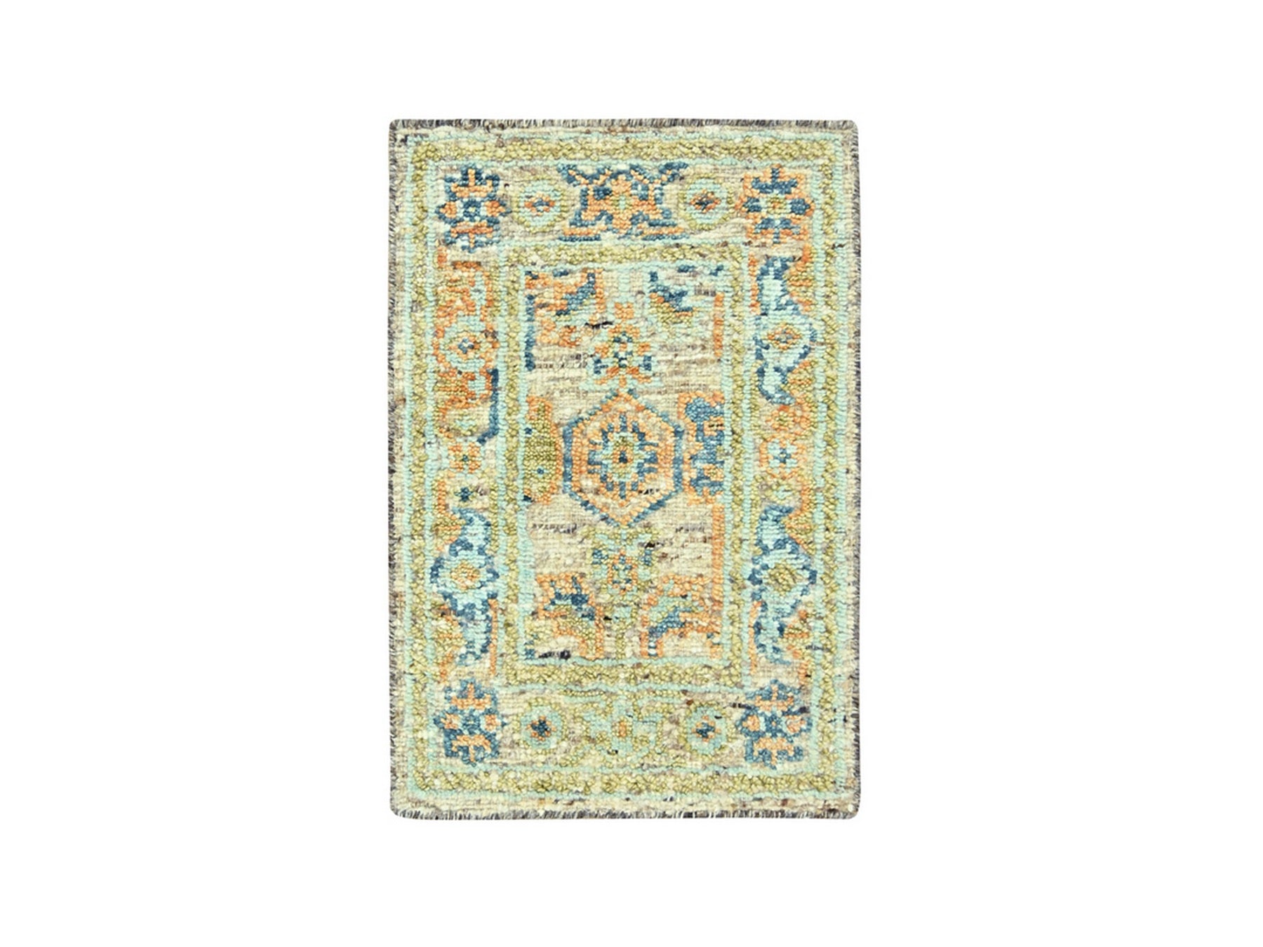 Oushak Oushak hand-knotted wool rug in Brown, 2' x 3' — SKU O077043