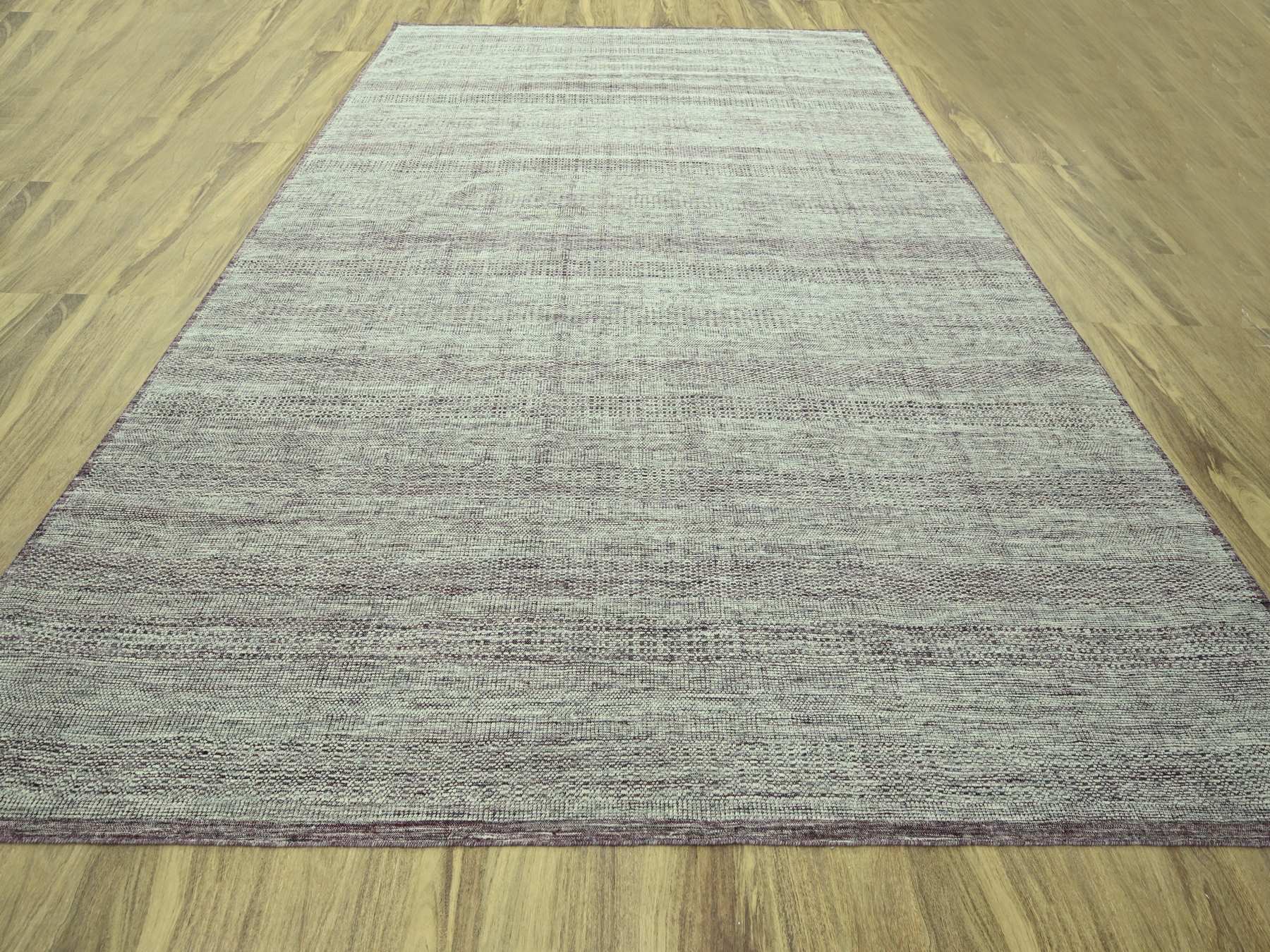 Modern / Contemporary hand-knotted wool rug in Red, 12' x 15' — SKU O077044 (view 2)