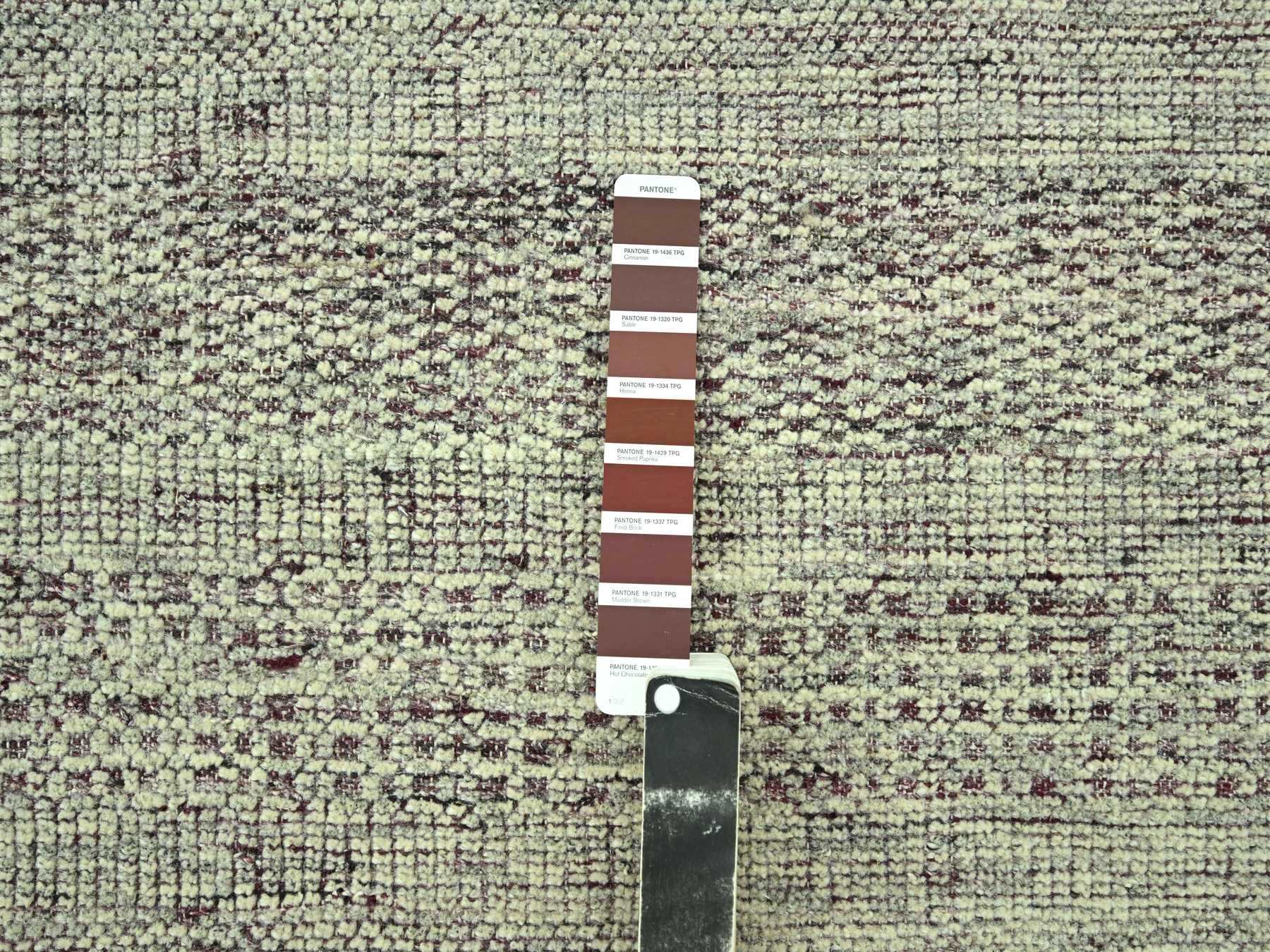 Modern / Contemporary hand-knotted wool rug in Red, 10' x 14'1" — SKU O077045 (view 7)