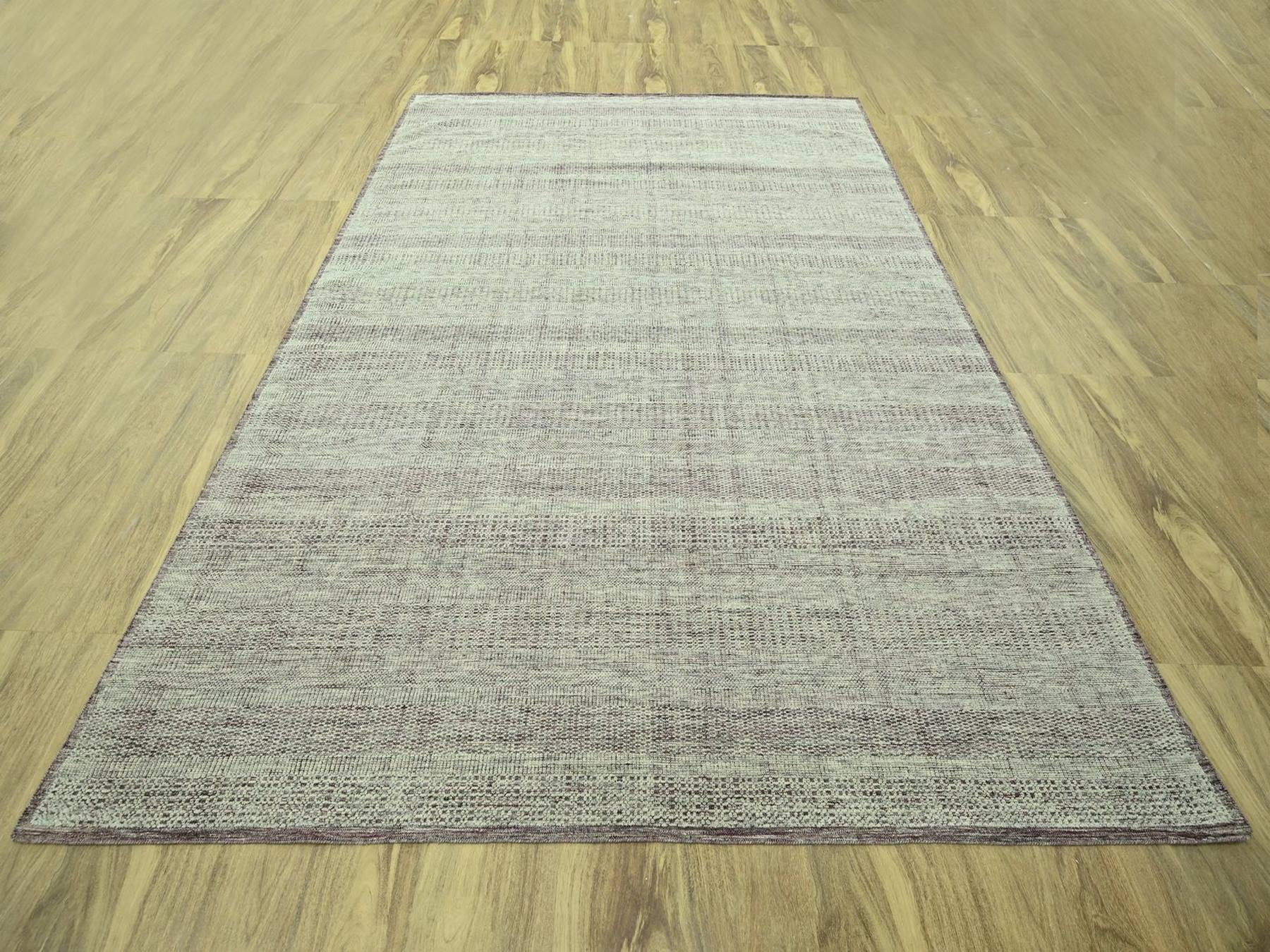 Modern / Contemporary hand-knotted wool rug in Red, 10' x 14'1" — SKU O077046 (view 2)