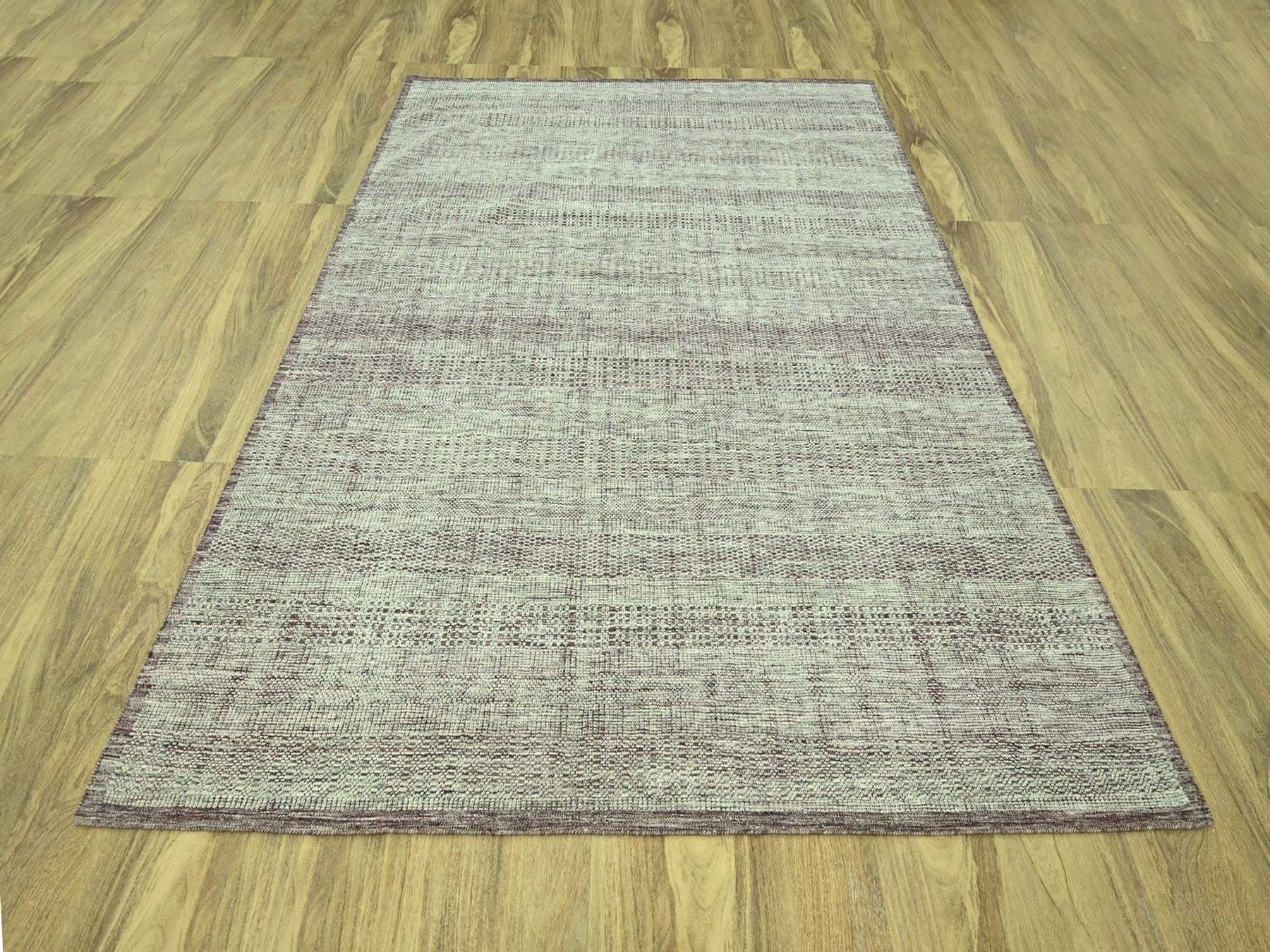 Modern / Contemporary hand-knotted wool rug in Red, 8' x 10'3" — SKU O077047 (view 2)