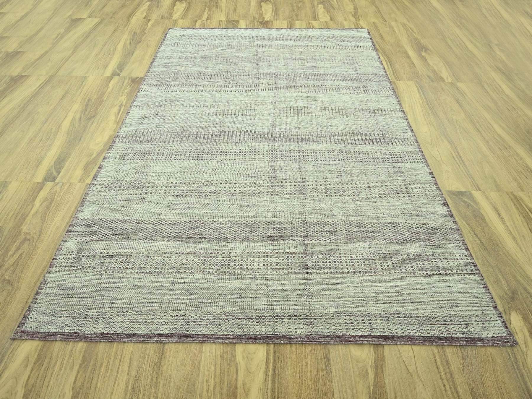 Modern / Contemporary hand-knotted wool rug in Red, 8' x 10' — SKU O077048 (view 2)