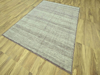 Modern / Contemporary hand-knotted wool rug in Red, 8' x 10' — SKU O077048 (view 3)