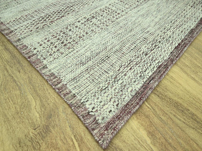 Modern / Contemporary hand-knotted wool rug in Red, 8' x 10' — SKU O077048 (view 6)