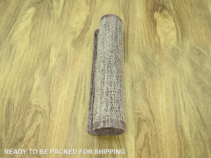 Modern / Contemporary hand-knotted wool runner in Red, 2'7" x 12' — SKU O077049 (view 5)
