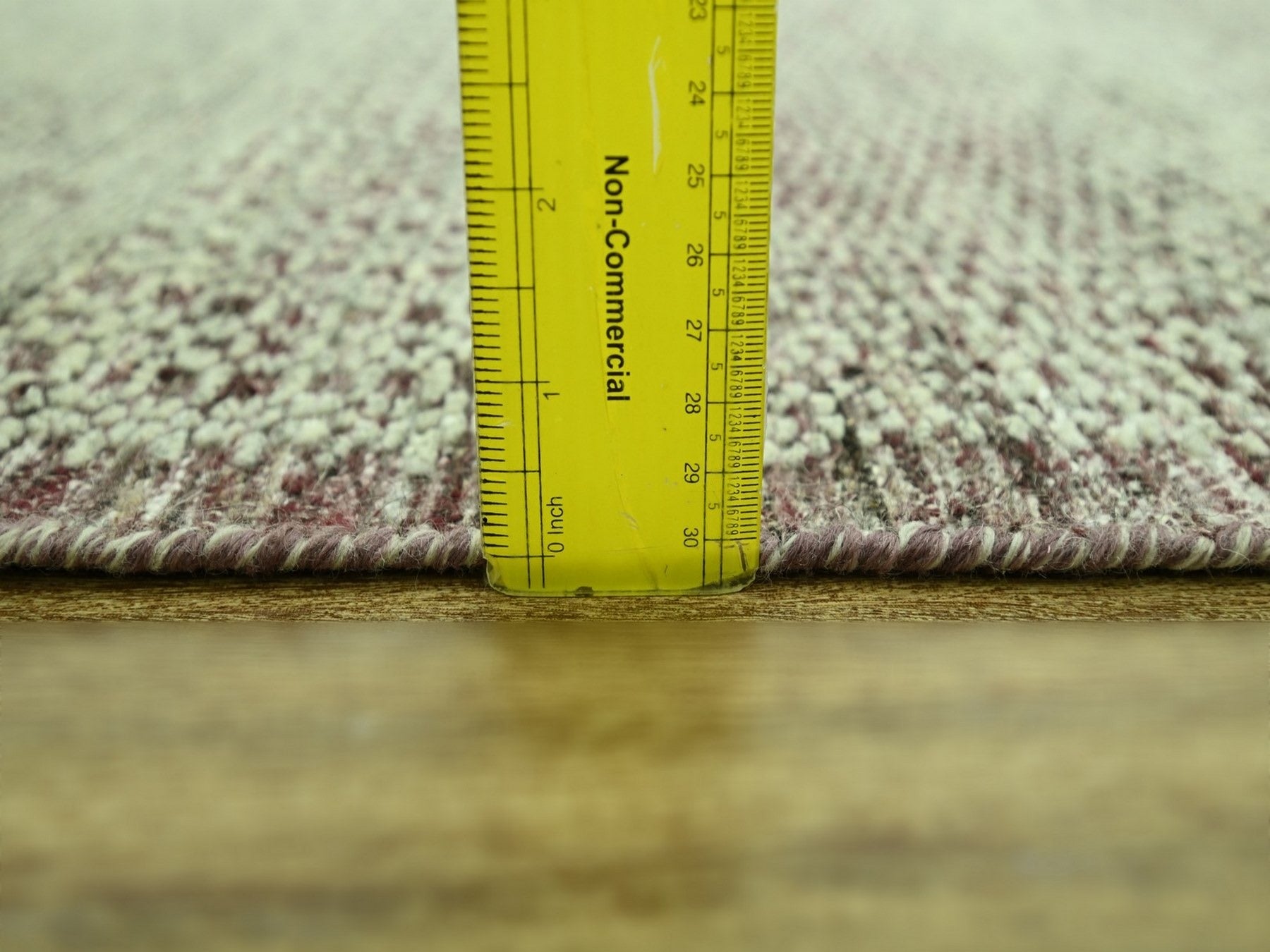 Modern / Contemporary hand-knotted wool runner in Red, 2'7" x 12' — SKU O077049 (view 6)