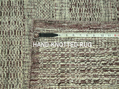 Modern / Contemporary hand-knotted wool runner in Red, 2'7" x 12' — SKU O077049 (view 7)