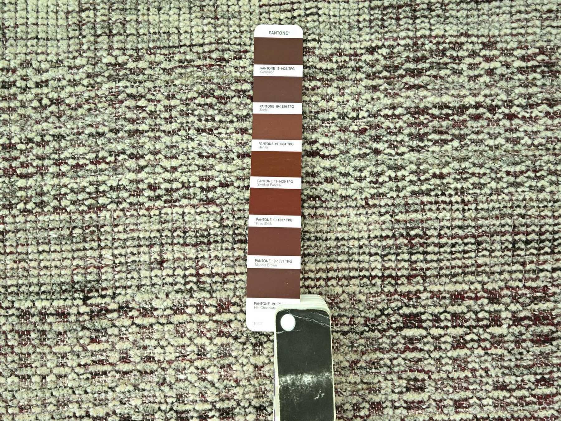 Modern / Contemporary hand-knotted wool runner in Red, 2'7" x 12' — SKU O077050 (view 4)