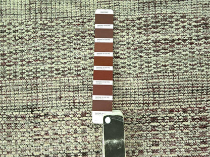Modern / Contemporary hand-knotted wool runner in Red, 2'7" x 12' — SKU O077050 (view 4)