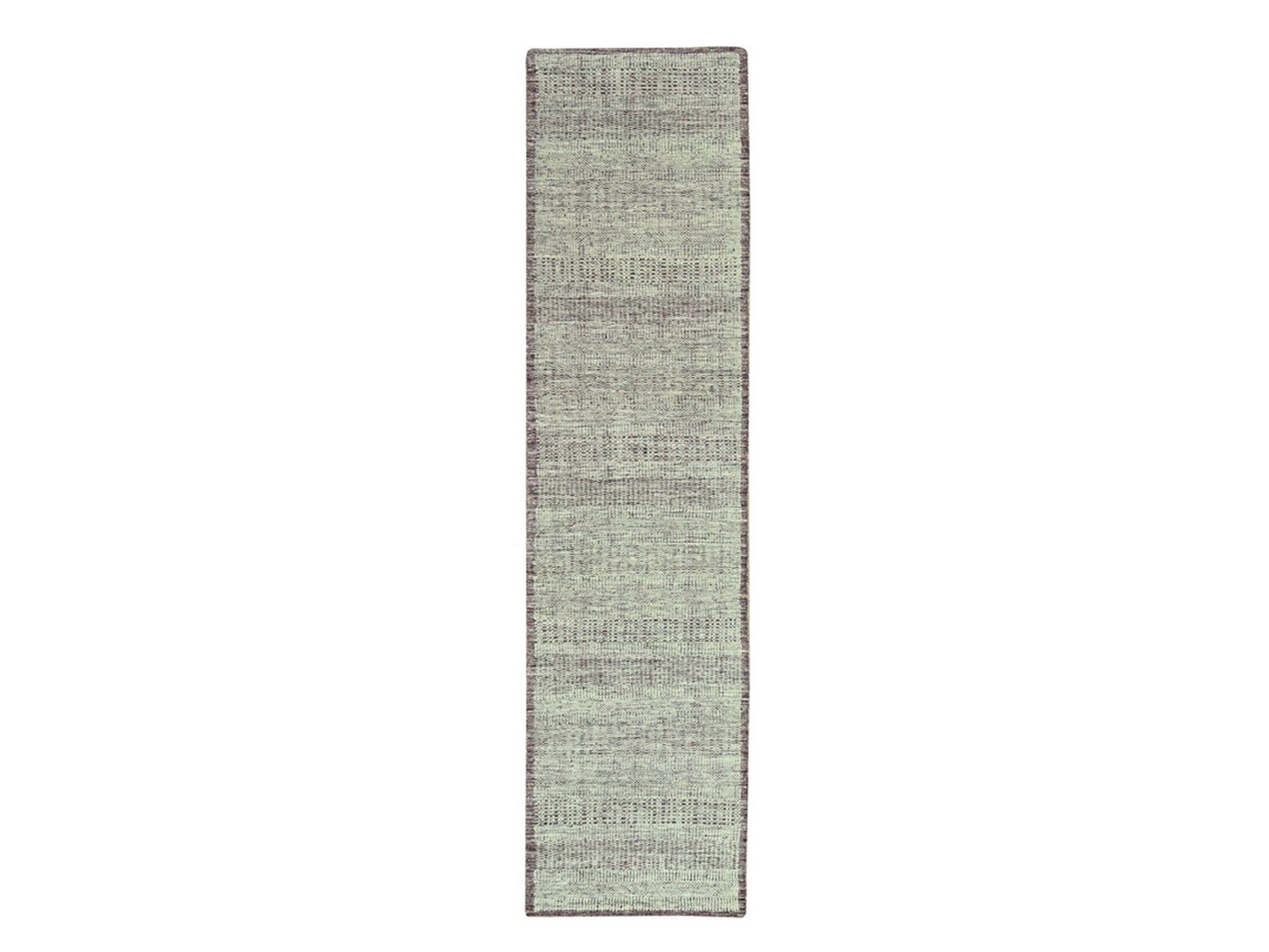 Modern / Contemporary hand-knotted wool runner in Red, 2'7" x 12'2" — SKU O077051