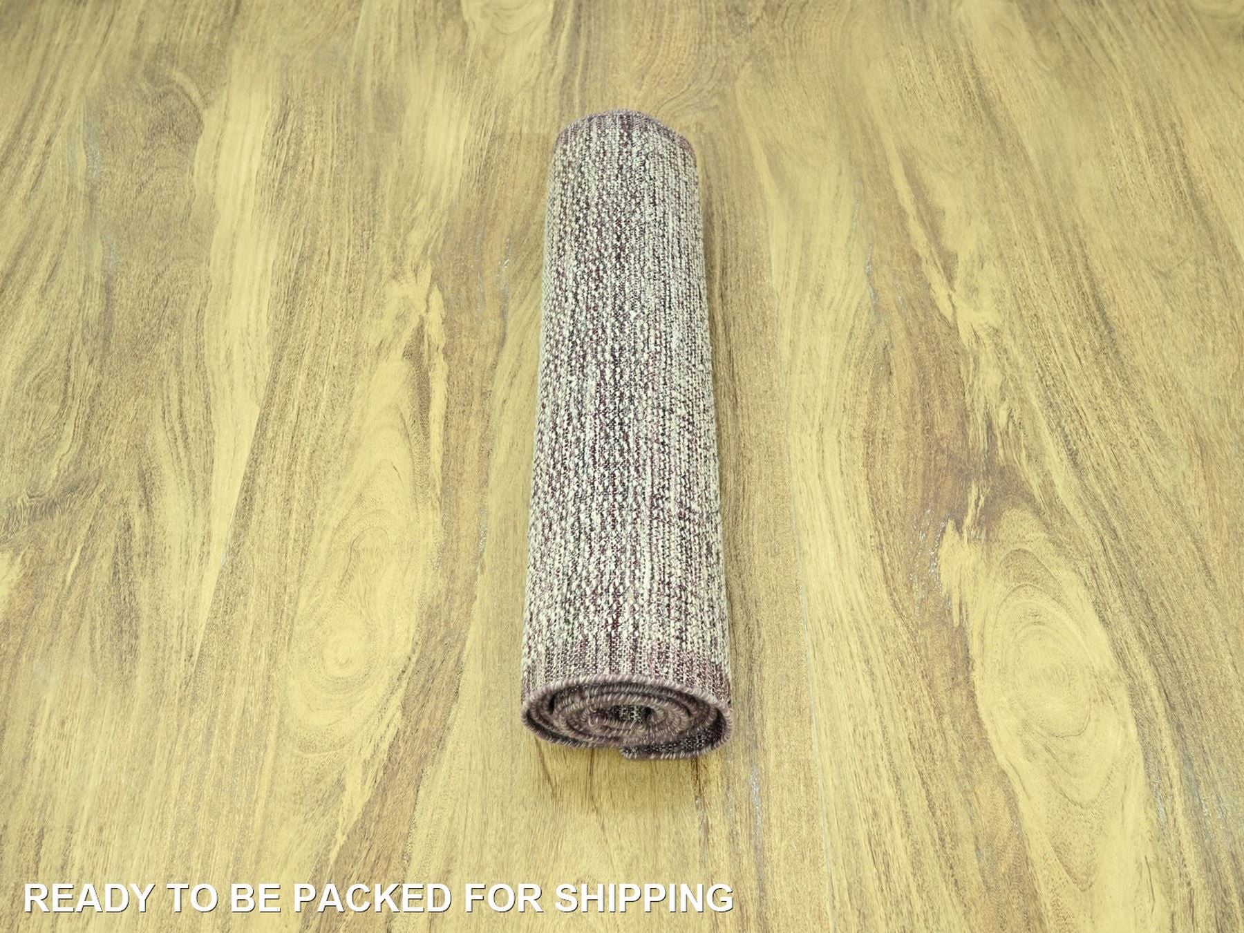 Modern / Contemporary hand-knotted wool runner in Red, 2'7" x 12'2" — SKU O077051 (view 5)