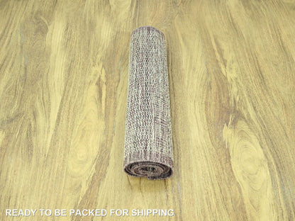 Modern / Contemporary hand-knotted wool runner in Red, 2'7" x 12'2" — SKU O077051 (view 5)