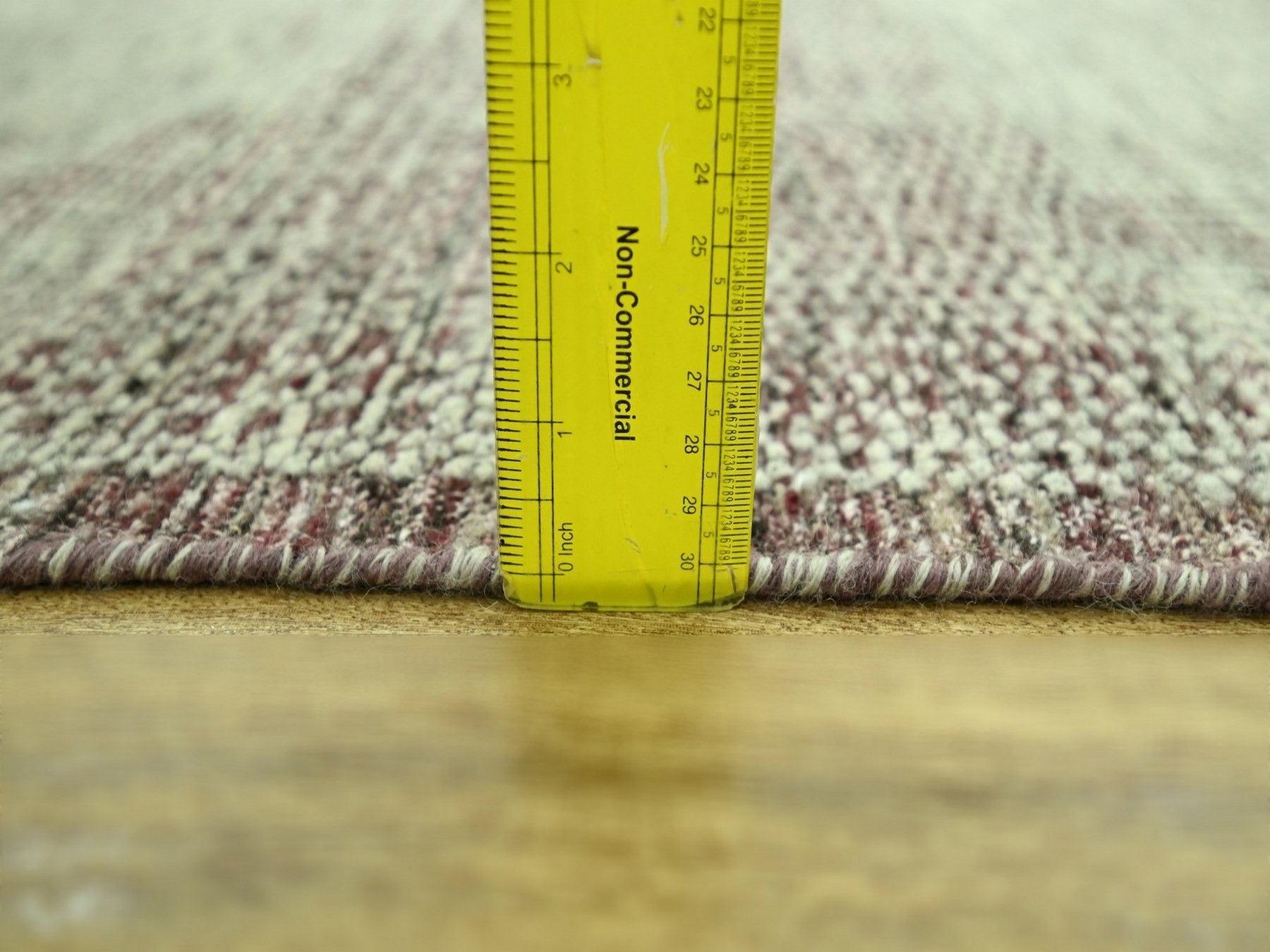 Modern / Contemporary hand-knotted wool runner in Red, 2'7" x 12'2" — SKU O077051 (view 6)