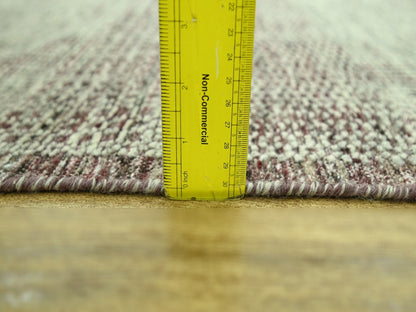 Modern / Contemporary hand-knotted wool runner in Red, 2'7" x 12'2" — SKU O077051 (view 6)