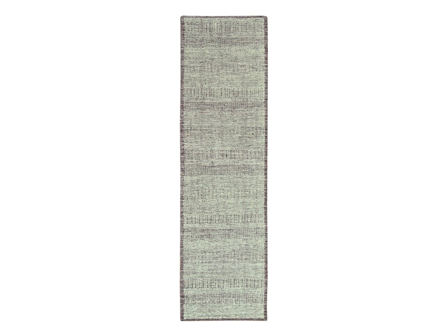 Modern / Contemporary hand-knotted wool runner in Red, 2'7" x 10'2" — SKU O077052