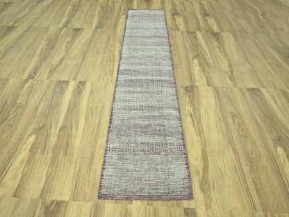 Modern / Contemporary hand-knotted wool runner in Red, 2'7" x 10'2" — SKU O077052 (view 2)