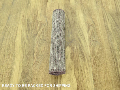 Modern / Contemporary hand-knotted wool runner in Red, 2'7" x 10'2" — SKU O077052 (view 5)