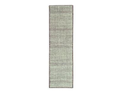 Modern / Contemporary hand-knotted wool runner in Red, 2'7" x 10'3" — SKU O077053