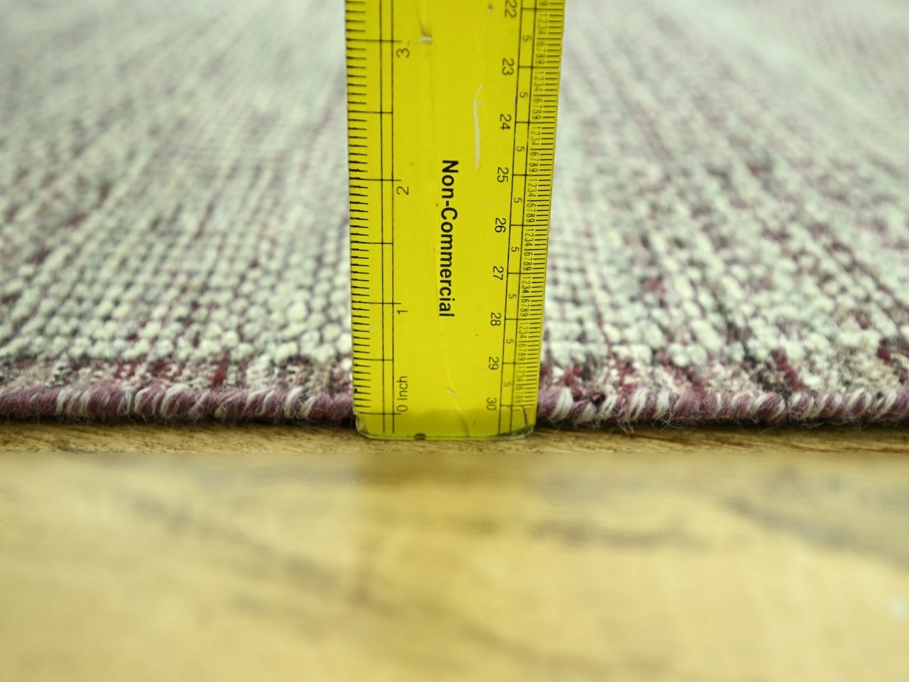 Modern / Contemporary hand-knotted wool runner in Red, 2'7" x 10'3" — SKU O077053 (view 6)
