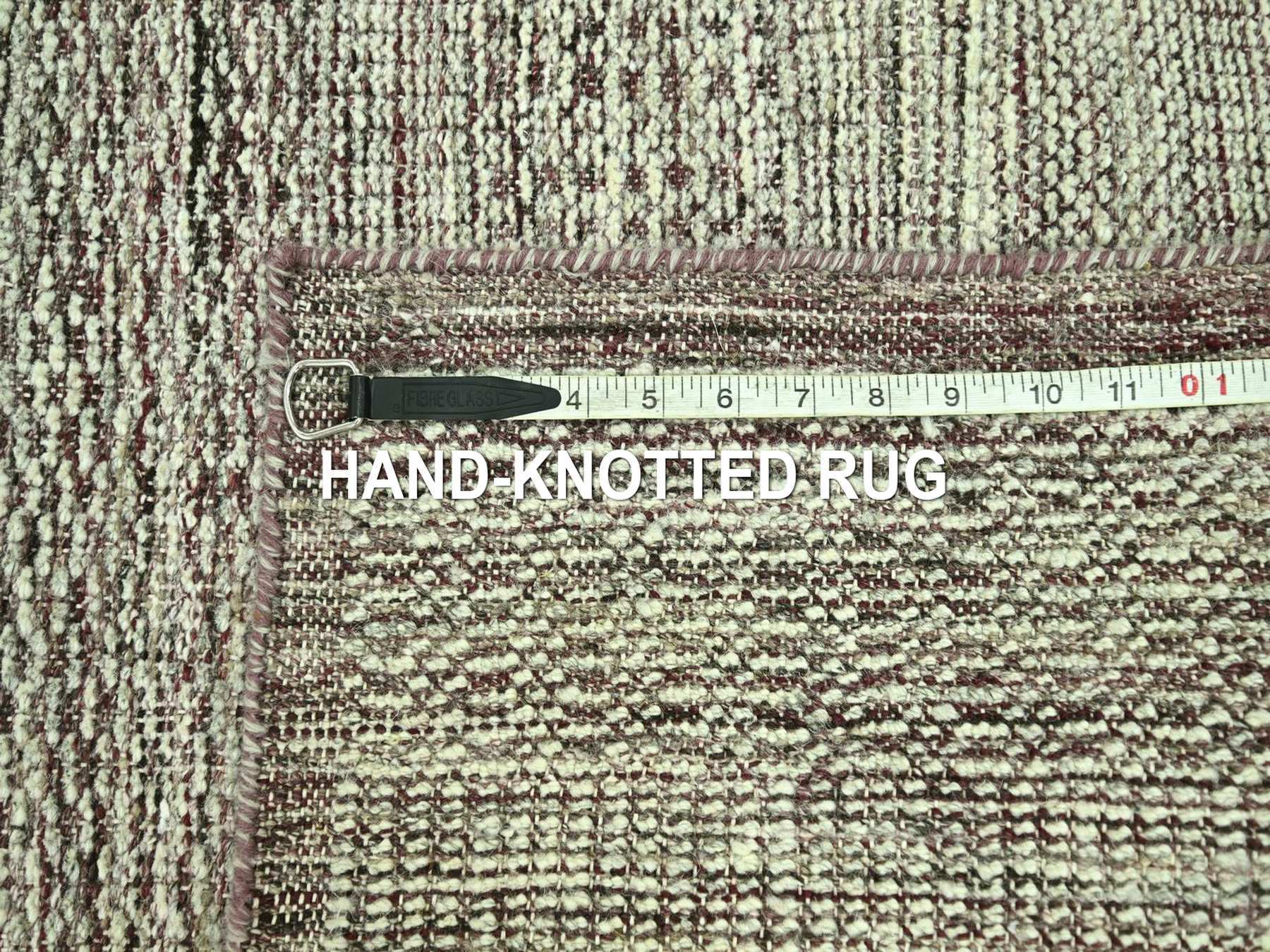 Modern / Contemporary hand-knotted wool runner in Red, 2'7" x 10'3" — SKU O077053 (view 7)