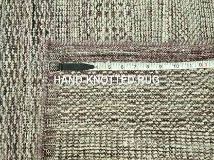 Modern / Contemporary hand-knotted wool runner in Red, 2'7" x 10'3" — SKU O077053 (view 7)