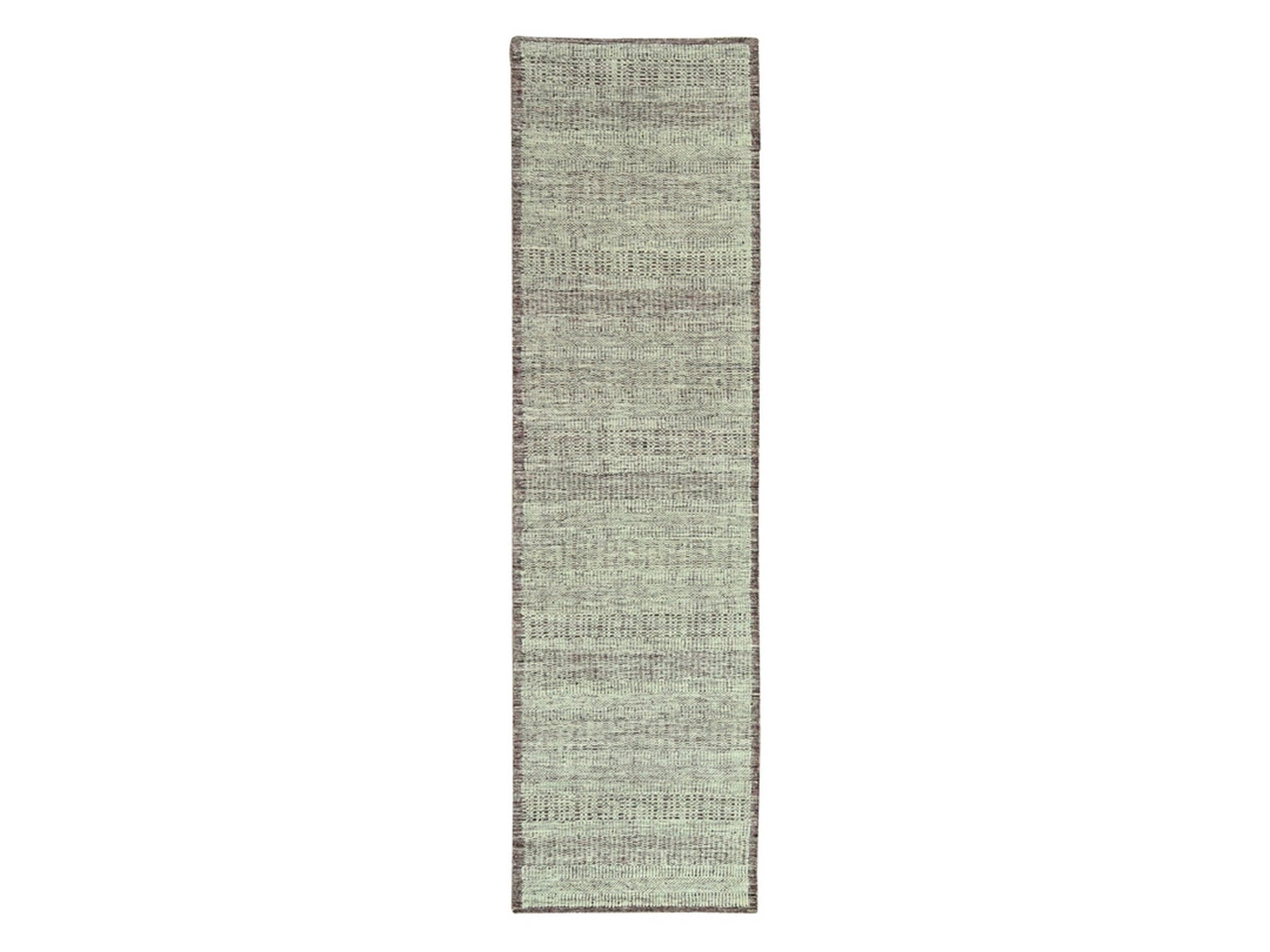 Modern / Contemporary hand-knotted wool runner in Red, 2'8" x 10'3" — SKU O077054