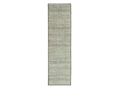 Modern / Contemporary hand-knotted wool runner in Red, 2'8" x 10'3" — SKU O077054