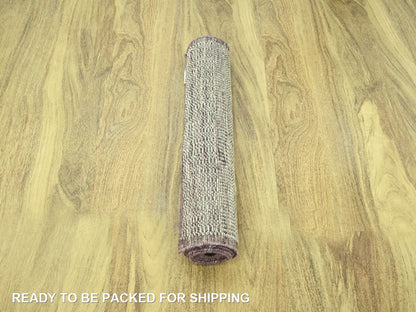 Modern / Contemporary hand-knotted wool runner in Red, 2'8" x 10'3" — SKU O077054 (view 5)