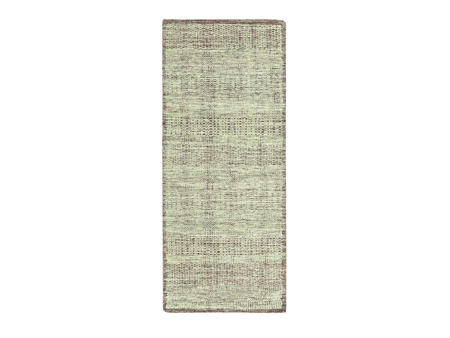 Modern / Contemporary hand-knotted wool runner in Red, 2'7" x 6'3" — SKU O077055