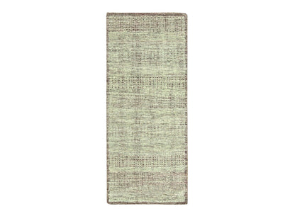 Modern / Contemporary hand-knotted wool runner in Red, 2'7" x 6'3" — SKU O077055