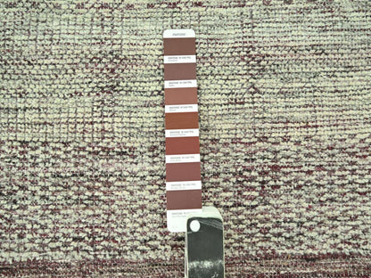 Modern / Contemporary hand-knotted wool runner in Red, 2'7" x 6'3" — SKU O077055 (view 4)