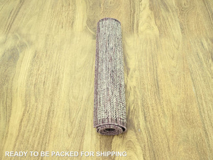Modern / Contemporary hand-knotted wool runner in Red, 2'7" x 6'3" — SKU O077055 (view 5)